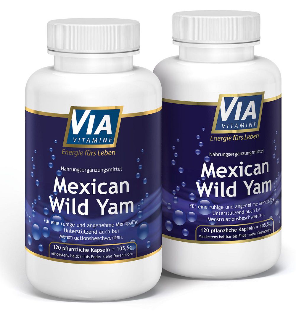 2er Sparpack Mexican Wild Yam, 750mg pro Kapsel, KEIN Extrakt